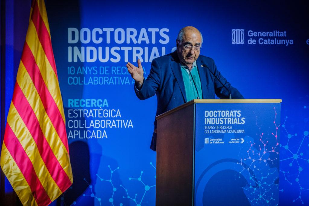 23100303MEDIAC CELEBRATION OF 10 YEARS OF THE INDUSTRIAL DOCTORATES PLAN 10 YEARS OF COLLABORATIVE RESEARCH IN CATALONIA CLOSES THE HONORABLE MINISTER OF RESEARCH AND UNIVERSITIES OF THE GENERALITAT DE CATALUNYA JOAQUIM NADAL03 10 2023 PHOTO MANOLO GARCÍA ARA